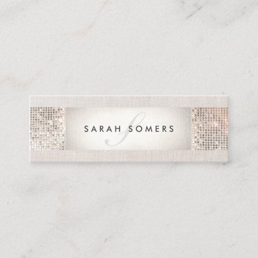 エレガントベイストライプのジ、シルバーフェイク・セイン・モノグラム スキニー名刺 (正面)