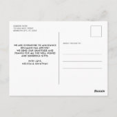 エレガントベイビー ニューボーン 4 フォト 出生発表 ポストカード (裏面)