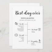 エレガントベストデイウェディングタイムライン プログラム (正面/裏面)