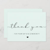 エレガントベビーサンキューカード誕生日感謝していあなた ポストカード (正面/裏面)