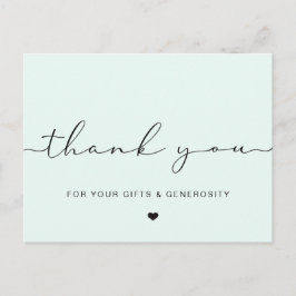 エレガントベビーサンキューカード誕生日感謝していあなた ポストカード