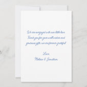 エレガントベビーパーソナライズされた4フォトコラージュ生まれたばかりの サンキューカード (裏面)