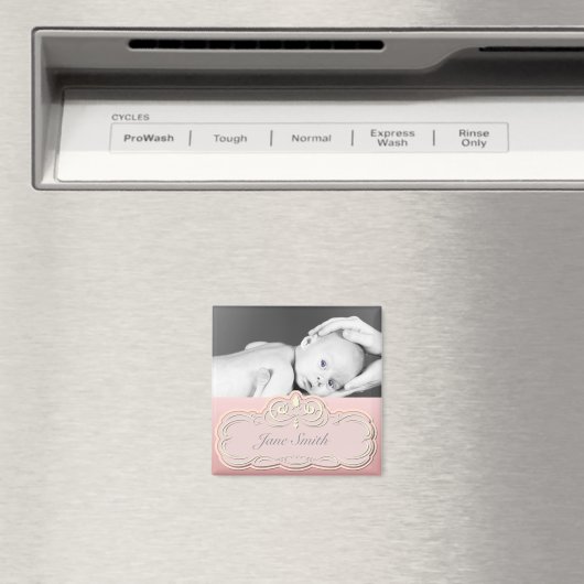 エレガントベビーフォトキープサケ – Pink マグネット (インサイチュ (食洗機))