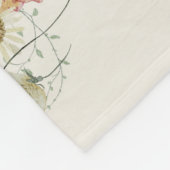 エレガントベビーマイルストーンフローラリース水色 フリースブランケット (角)