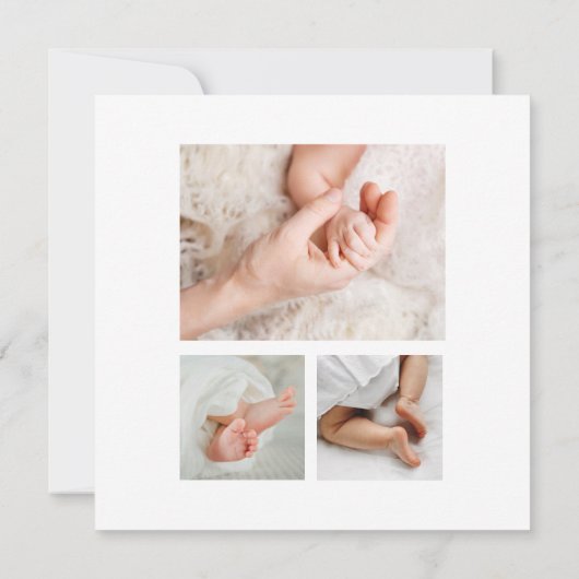 エレガントベビー写真の誕生発表 (裏面)