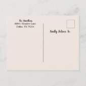 エレガントベビー写真の誕生発表 案内ポストカード (裏面)