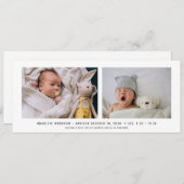 エレガントベビー写真コラージュ生誕発表 (正面/裏面)