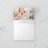 エレガントベビー写真折り畳み出生告知 案内状 (内部)