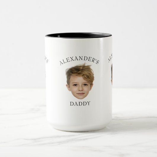 エレガントベビー写真顔カスタムギフトの作成 マグカップ (中央)