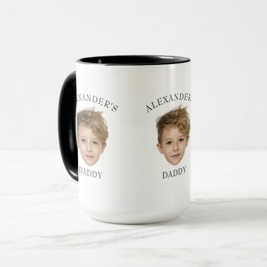エレガントベビー写真顔カスタムギフトの作成 マグカップ (正面左)