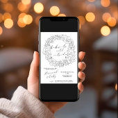 エレガントベビー外の冷たいシャワーQRコード 招待状