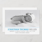 エレガントベビー誕生発表写真カード 案内状 (正面/裏面)