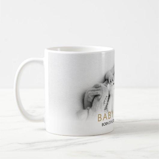エレガントベビー誕生統計情報のお知らせの写真 コーヒーマグカップ (左)