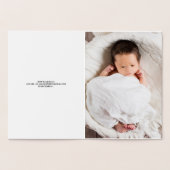エレガントベビー《キリスト教》洗礼式や命名式カスタム写真 箔カード (内部)