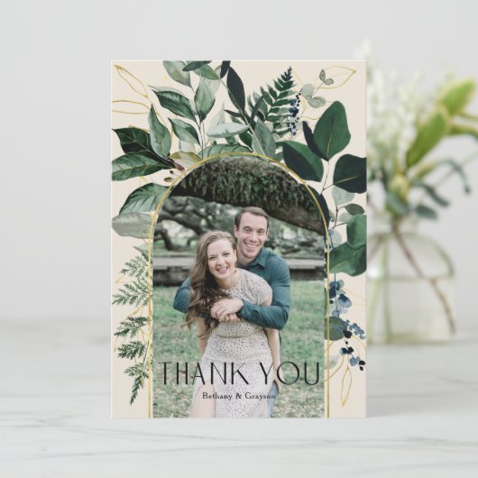 エレガントベモダンージュア結婚ーチ サンキューカード (スタンド正面)