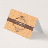 エレガントベーカリー王室のパティシシェフ折畳 名刺 (正面)