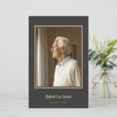 エレガントベージュと木炭の写真葬儀 (スタンド正面)