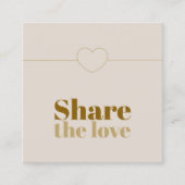 エレガントベージュゴールデンハートアイコン線 紹介カード (正面)