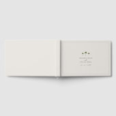 エレガントベージュトロピカルパームツリーウェディング ゲストブック (全面)