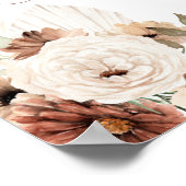 エレガントベージュボーホーパンパスグラス ラブイズスウィート ポスター (角)