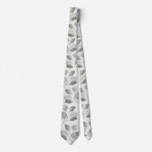 エレガントベージュ色シルバードルユーカリ結婚ス ネクタイ (正面)