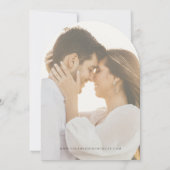 エレガントベージュ色ブラック書道アー結婚チ 招待状 (裏面)