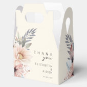 エレガントベージュ&パステルボホ結婚の箱 フェイバーボックス (オープン)