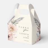 エレガントベージュ&パステルボホ結婚の箱 フェイバーボックス (正面サイド)