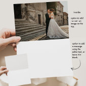 エレガントベージュ・モノグラム、ウォーター・カラー結婚ズ サンキューカード