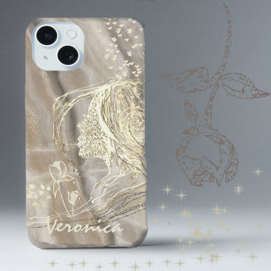 エレガントベージュ iPhone 15ケース
