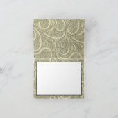 エレガントペイズリーお洒落ボタニカル感謝していレースユー サンキューカード (内部)