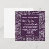 エレガントペイズリーフォーマル結婚式招待状 招待状 (正面/裏面)