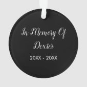 エレガントペットフォトメモリアル オーナメント (裏面)