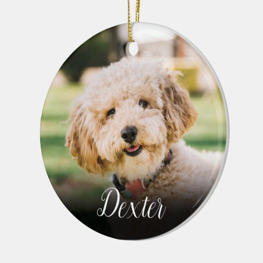 エレガントペットフォト猫犬メモリアル セラミックオーナメント (左)