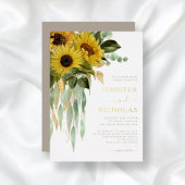 エレガントペフローラ結婚金ゴールド 箔招待状