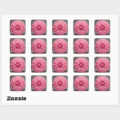 エレガントペーパーアートフラワーパターン - フェミニンデコ スクエアシール (シート)