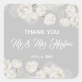 エレガントホイト結婚チューリ感謝していの君 スクエアシール (正面)