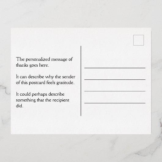 エレガントホイ縁どルはがき 箔招待状ポストカード (裏面)