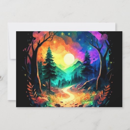 エレガントホタルお洒落赤ちゃんシャワー 招待状 (裏面)