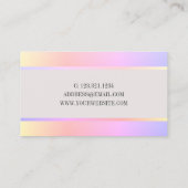 エレガントホログスタイリッシュラフィック化粧 名刺 (裏面)
