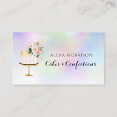 エレガントホログラフィックケーキのベーカリー 名刺 (正面)