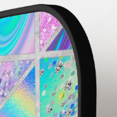 エレガントホログラフィフェイクックトレンディー ピックルボールラケット (左詳細)