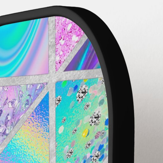 エレガントホログラフィフェイクックトレンディー ピックルボールラケット (左詳細)