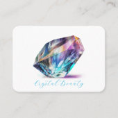 エレガントホログラフ水彩水晶スクリプトブランド 名刺 (正面)