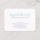 エレガントホログラフ水彩水晶スクリプトブランド 名刺 (裏面)