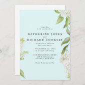 エレガントホワイトアジサイIII結婚ズ 招待状 (正面/裏面)