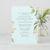 エレガントホワイトアジサイSeafooam V結婚's 招待状 (スタンド正面)