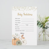 エレガントホワイトカボチャ赤ちゃんシャワーベビー予測 (スタンド正面)