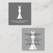 エレガントホワイトガウンonグレースタイリッシュシンプルデザイン スクエア名刺 (正面/裏面)