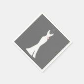 エレガントホワイトガウンonグレースタイリッシュシンプルデザイン スタンダードカクテルナプキン (角)